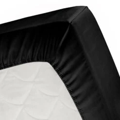 Cinderella Sundays - Hoeslaken (tot 25 Cm) - Satijn - 180x220 Cm - Black -Cinderella Sales Store 1000030014 0101