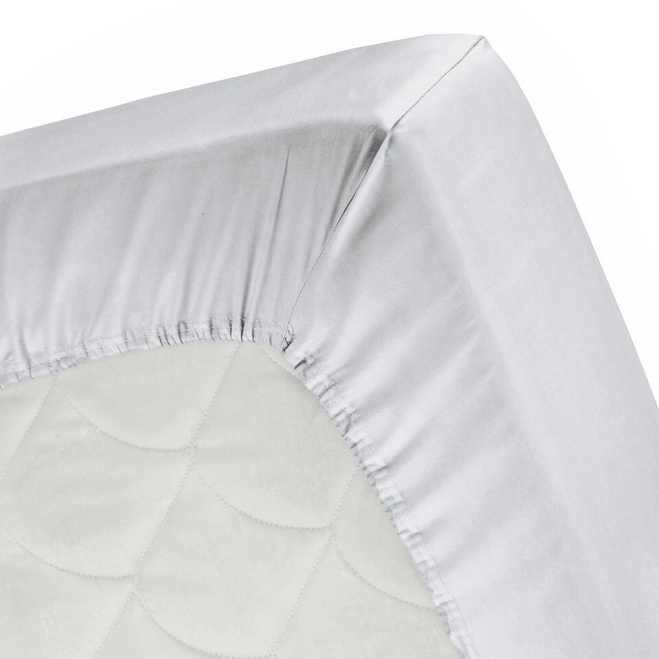 Cinderella Sundays - Hoeslaken (tot 25 Cm) - Satijn - 160x210 Cm - Light Grey 4 Cinderella Sundays - Hoeslaken (tot 25 Cm) - Satijn - 160x210 Cm - Light Grey - Afbeelding 2