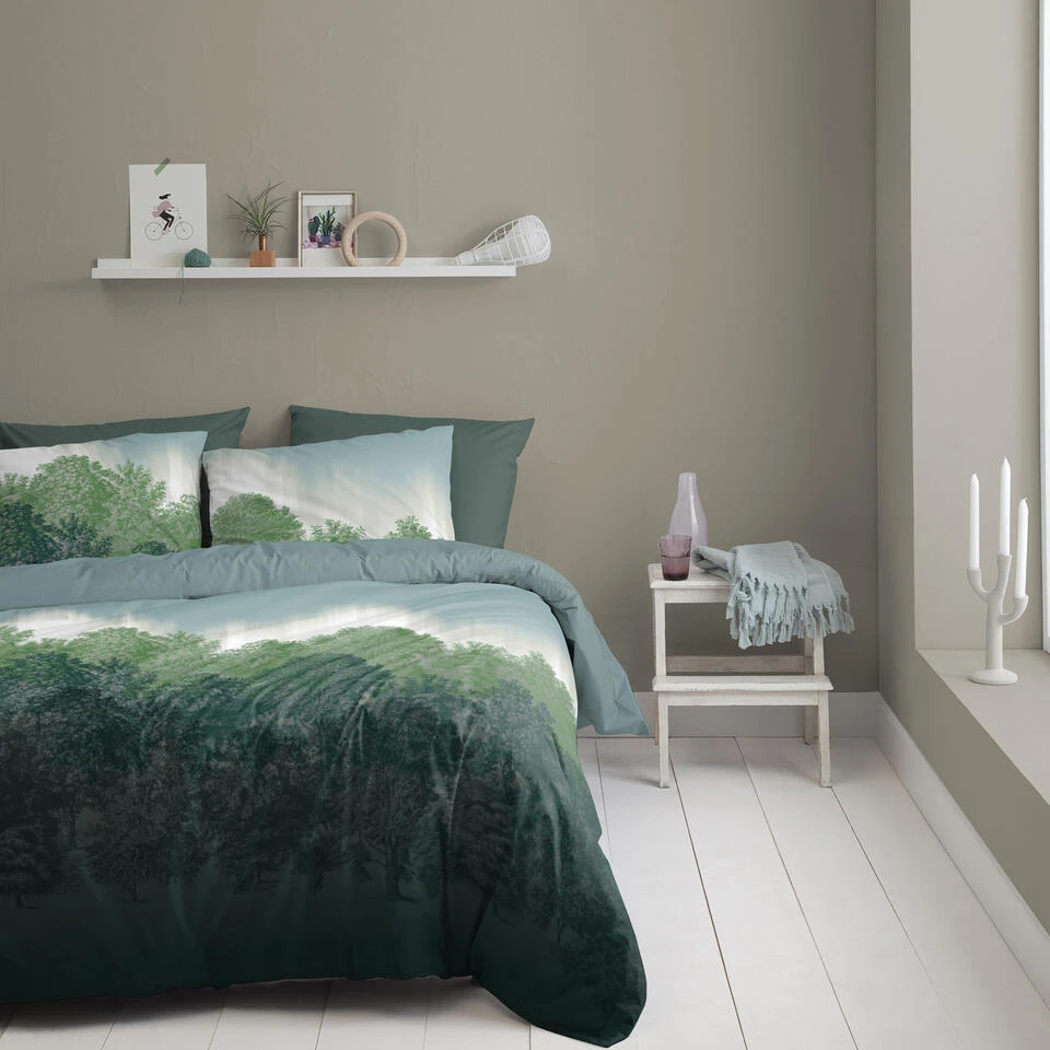 Cinderella Dekbedovertrek Northern Light - Flanel - 240x200/220 Cm - Green 4 Cinderella Dekbedovertrek Northern Light - Flanel - 240x200/220 Cm - Green - Afbeelding 2