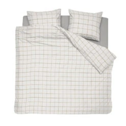 Cinderella Dekbedovertrek Gridde - Katoen - 200x200/220 Cm - Off White
