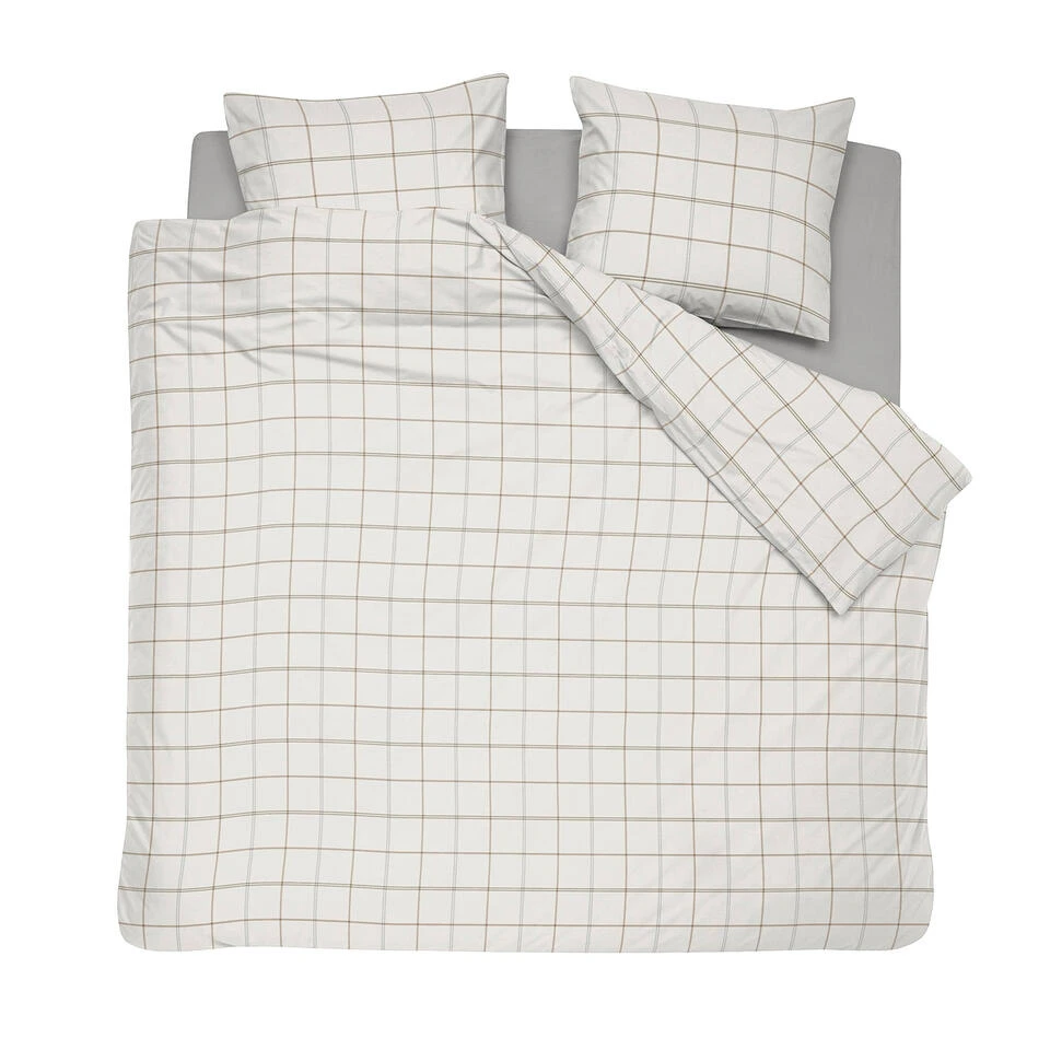 Cinderella Dekbedovertrek Gridde - Katoen - 200x200/220 Cm - Off White 3 Cinderella Dekbedovertrek Gridde - Katoen - 200x200/220 Cm - Off White