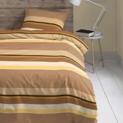 Cinderella Dekbedovertrek Flanel Cuba Caramel-2-persoons (200 X 200/220 Cm) -Cinderella Sales Store 1000034541 0102