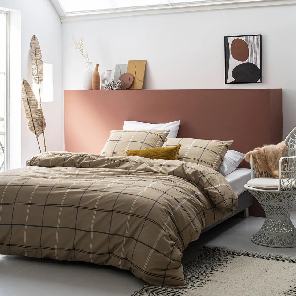 Cinderella Dekbedovertrek Rack - Katoen - 200x200/220 Cm - Camel 4 Cinderella Dekbedovertrek Rack - Katoen - 200x200/220 Cm - Camel - Afbeelding 2