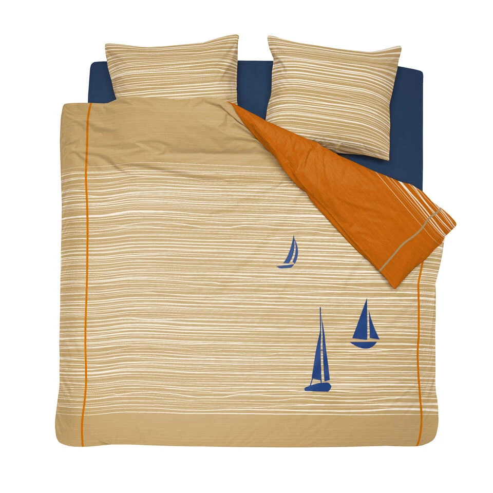 Cinderella Dekbedovertrek Boats - Katoen - 240x200/220 Cm - Burned Orange 4 Cinderella Dekbedovertrek Boats - Katoen - 240x200/220 Cm - Burned Orange - Afbeelding 2