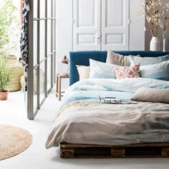 Cinderella Dekbedovertrek Ameland - Satijn - 240x200/220 Cm - Blue -Cinderella Sales Store 1000035188 0101