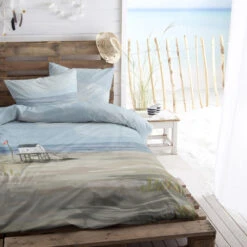 Cinderella Dekbedovertrek Ameland - Satijn - 140x200/220 Cm - Blue -Cinderella Sales Store 1000035208 0102