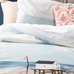 Cinderella Dekbedovertrek Ameland - Satijn - 140x200/220 Cm - Blue -Cinderella Sales Store 1000035208 0103