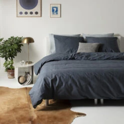 Cinderella Dekbedovertrek Lyn - Katoen - 240x200/220 Cm - Anthracite -Cinderella Sales Store 1000035377 0101