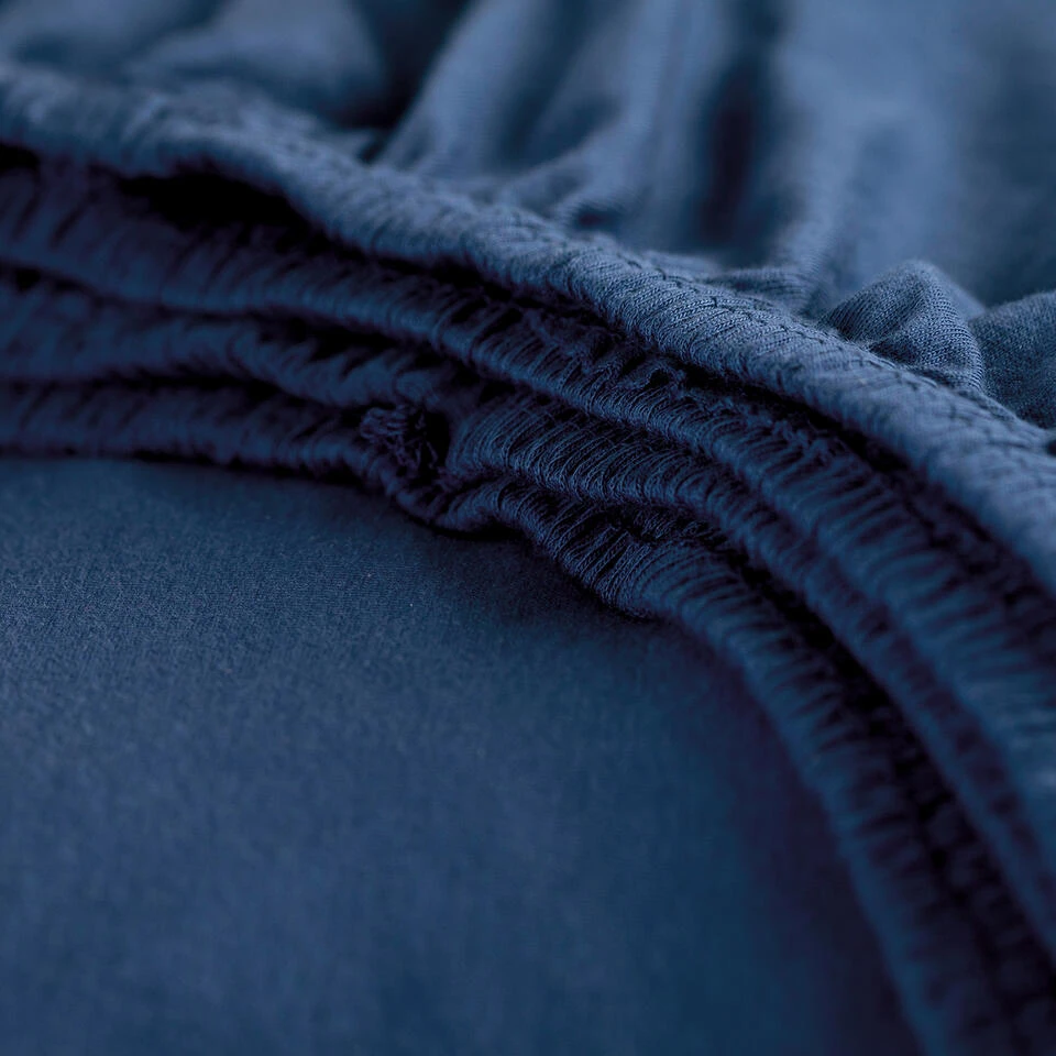 Cinderella Hoeslaken - Tot 25cm Matrasdikte - Jersey - 180x200 Cm - Donkerblauw 5 Cinderella Hoeslaken - Tot 25cm Matrasdikte - Jersey - 180x200 Cm - Donkerblauw - Afbeelding 3