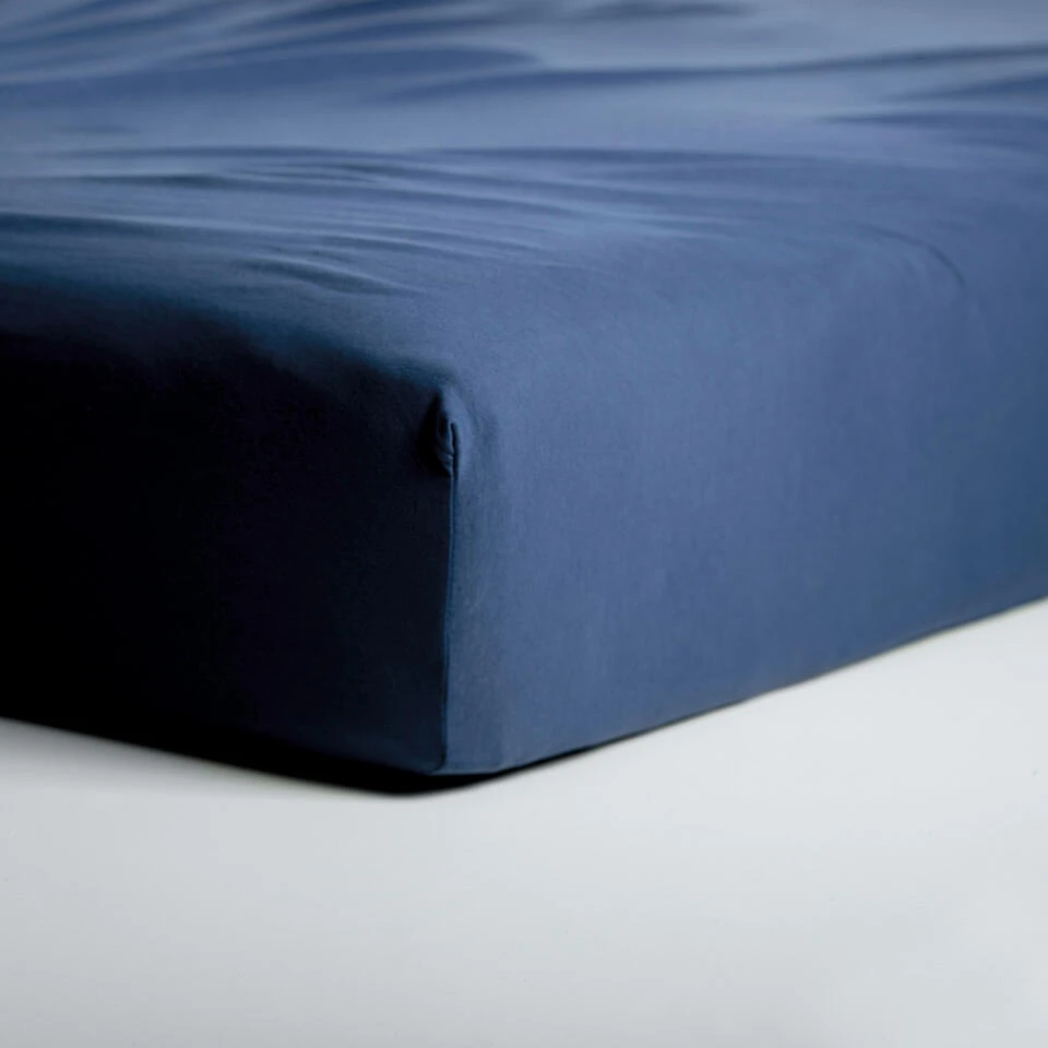 Cinderella Hoeslaken - Tot 25cm Matrasdikte - Jersey - 180x200 Cm - Donkerblauw 6 Cinderella Hoeslaken - Tot 25cm Matrasdikte - Jersey - 180x200 Cm - Donkerblauw - Afbeelding 4