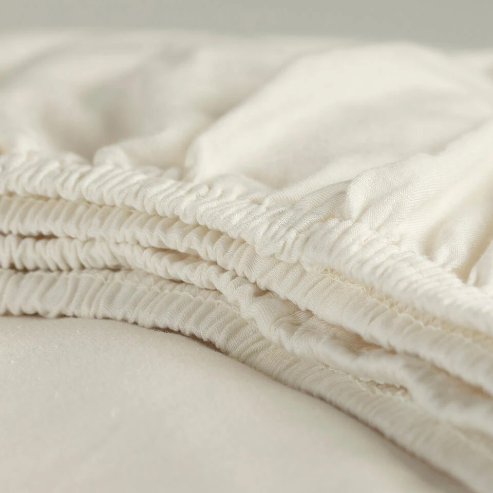 Cinderella - Hoeslaken (tot 25 Cm) - Jersey - 200x210/220 - Ivory 5 Cinderella - Hoeslaken (tot 25 Cm) - Jersey - 200x210/220 - Ivory - Afbeelding 3