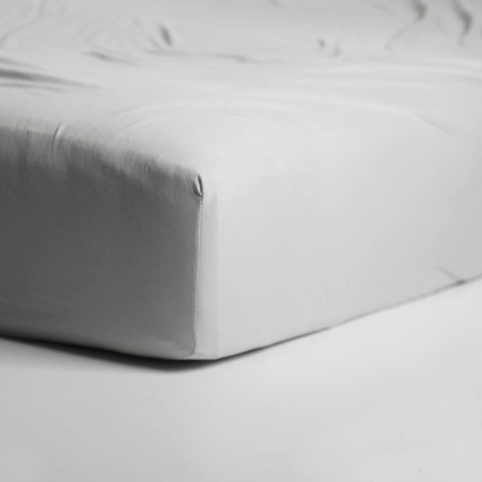 Cinderella Hoeslaken - Tot 25cm Matrasdikte - Jersey - 80/90x200 Cm - Lichtgrijs 6 Cinderella Hoeslaken - Tot 25cm Matrasdikte - Jersey - 80/90x200 Cm - Lichtgrijs - Afbeelding 4