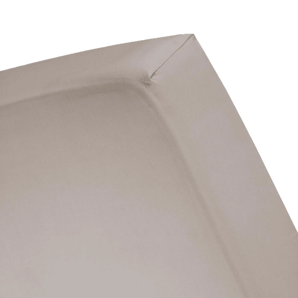 Cinderella Weekend - Hoeslaken (tot 25 Cm) - Katoen - 90x220 Cm - Taupe 3 Cinderella Weekend - Hoeslaken (tot 25 Cm) - Katoen - 90x220 Cm - Taupe