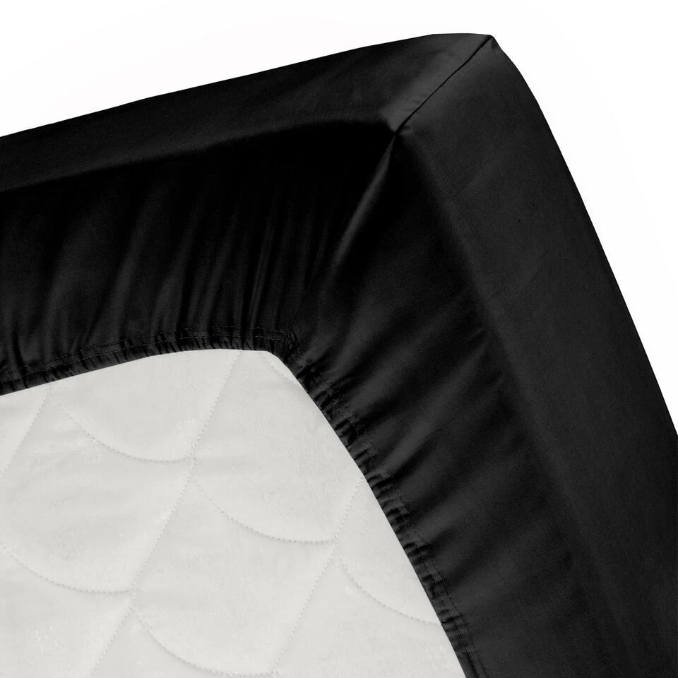 Cinderella Sundays - Hoeslaken (tot 25 Cm) - Satijn - 90x210 Cm - Black 4 Cinderella Sundays - Hoeslaken (tot 25 Cm) - Satijn - 90x210 Cm - Black - Afbeelding 2