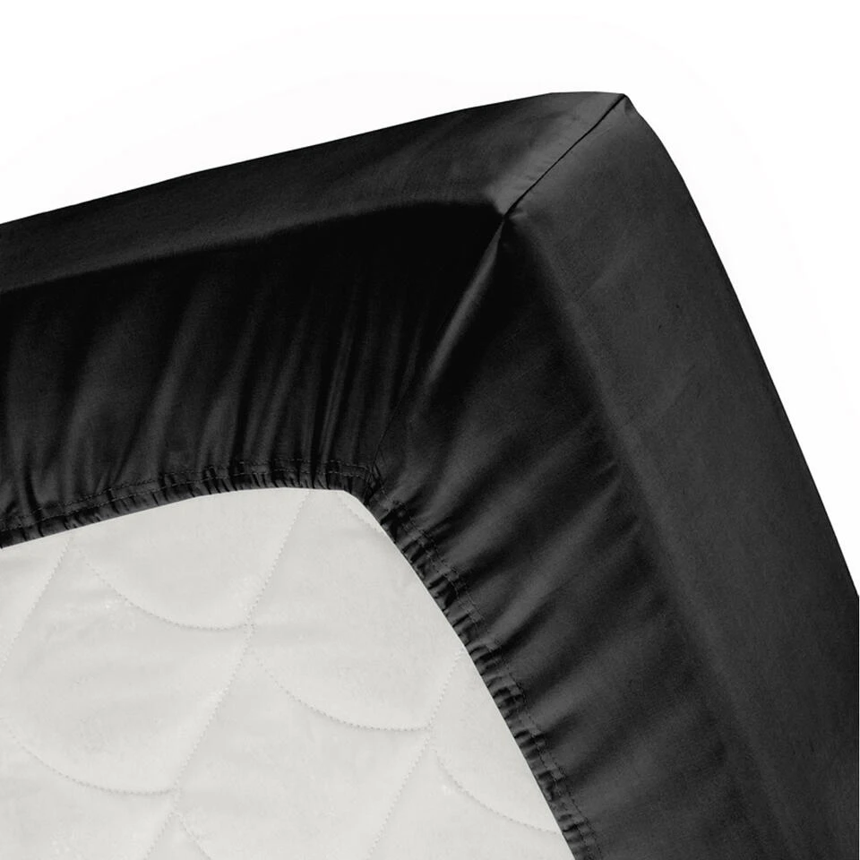 Cinderella - Hoeslaken (tot 25 Cm) - Jersey - 70x200 Cm - Black 4 Cinderella - Hoeslaken (tot 25 Cm) - Jersey - 70x200 Cm - Black - Afbeelding 2