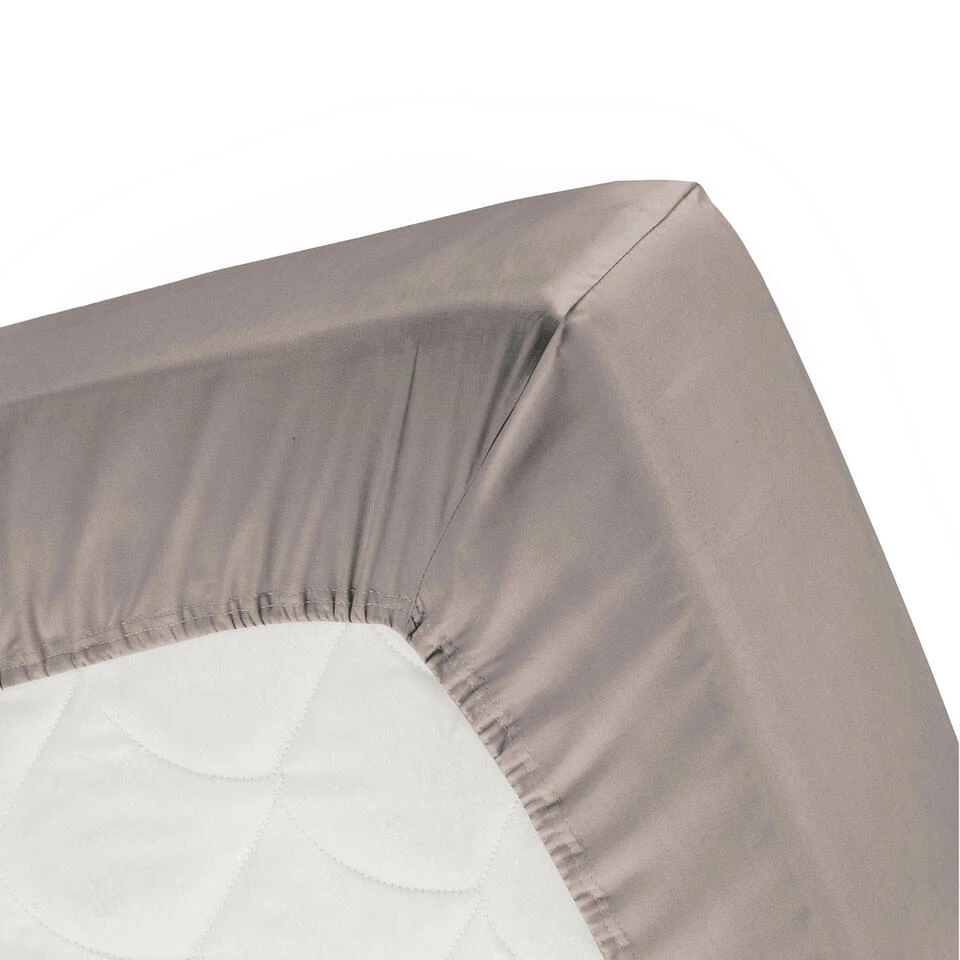 Cinderella Hoeslaken - Tot 25cm Matrasdikte - Jersey - 80/90x200 Cm - Taupe 4 Cinderella Hoeslaken - Tot 25cm Matrasdikte - Jersey - 80/90x200 Cm - Taupe - Afbeelding 2