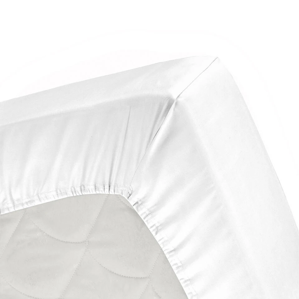 Cinderella Hoeslaken - Tot 25cm Matrasdikte - Jersey - 80/90x200 Cm - Wit 4 Cinderella Hoeslaken - Tot 25cm Matrasdikte - Jersey - 80/90x200 Cm - Wit - Afbeelding 2