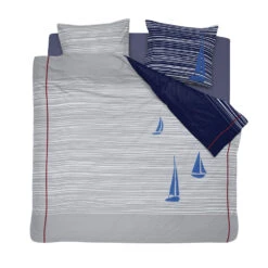 Cinderella Dekbedovertrek Boats - Katoen - 200x200/220 Cm - Deep Blue -Cinderella Sales Store 1000042987 0101