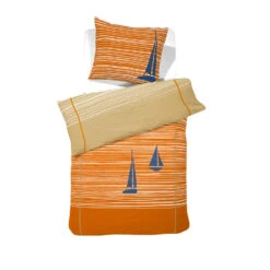 Cinderella Dekbedovertrek Boats - Katoen - 140x200/220 Cm - Burned Orange