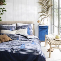Cinderella Dekbedovertrek Boats - Katoen - 240x200/220 Cm - Deep Blue -Cinderella Sales Store 1000042996 0102