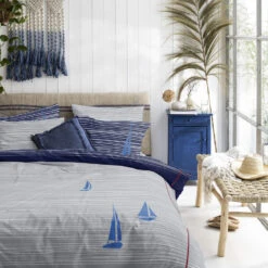 Cinderella Dekbedovertrek Boats - Katoen - 240x200/220 Cm - Deep Blue -Cinderella Sales Store 1000042996 0103