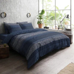Cinderella Astor - Dekbedovertrek - Katoen - 140x200/220 Cm - Jeans Blue