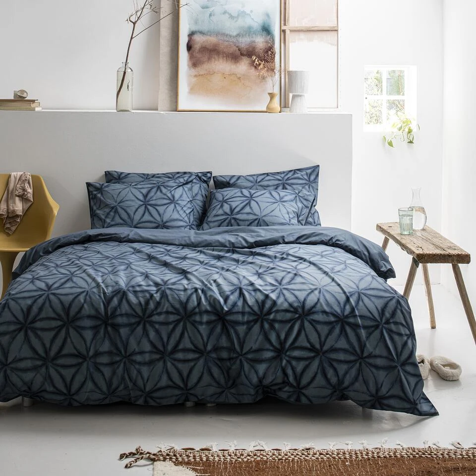 Cinderella Isolde - Dekbedovertrek - Katoen - 200x200/220 Cm - Blue 4 Cinderella Isolde - Dekbedovertrek - Katoen - 200x200/220 Cm - Blue - Afbeelding 2