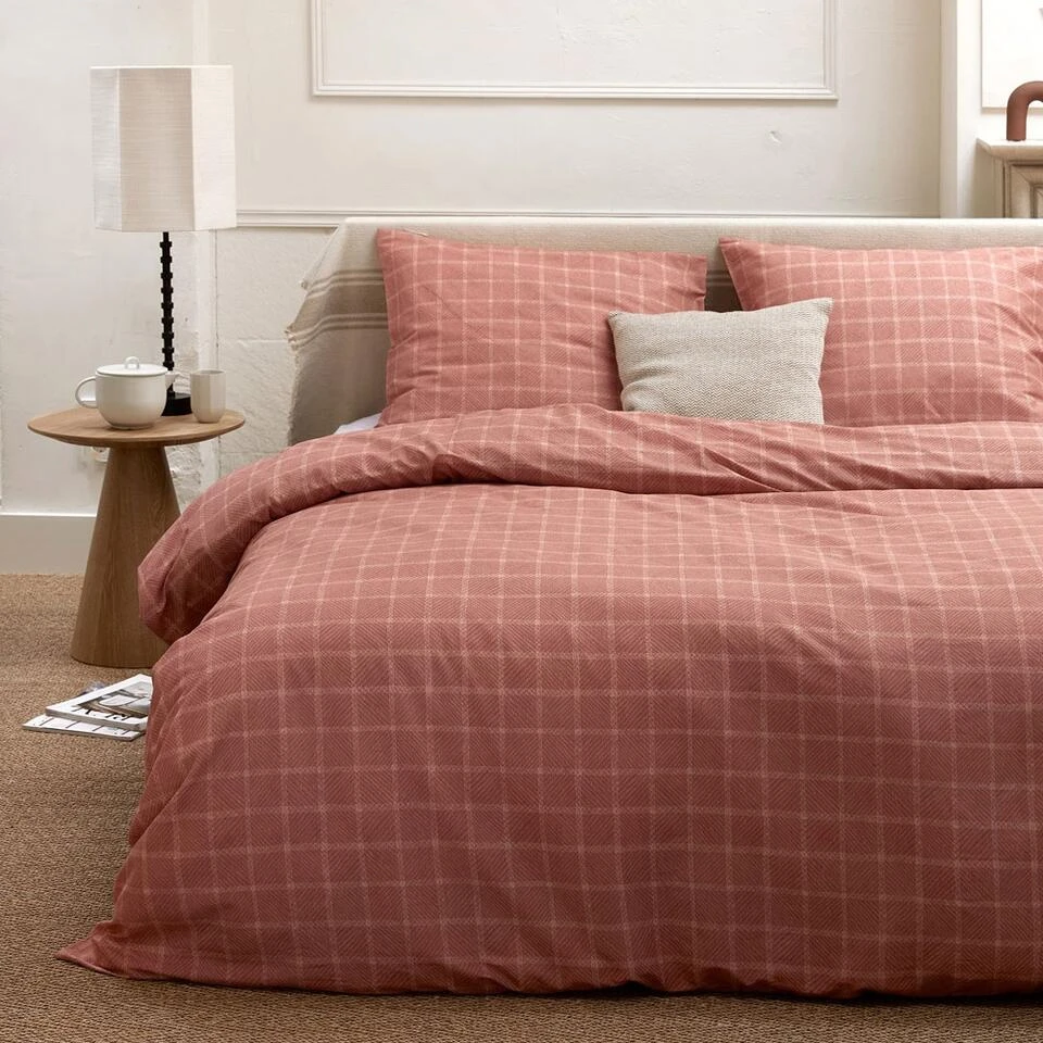 Cinderella Brecht - Dekbedovertrek - Katoen - 140x200/220 Cm - Terra 4 Cinderella Brecht - Dekbedovertrek - Katoen - 140x200/220 Cm - Terra - Afbeelding 2