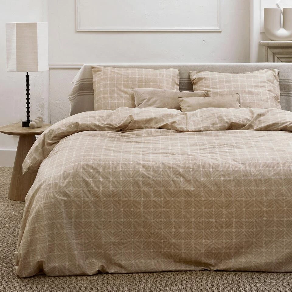 Cinderella Brecht - Dekbedovertrek - Katoen - 200x200/220 Cm - Natural 4 Cinderella Brecht - Dekbedovertrek - Katoen - 200x200/220 Cm - Natural - Afbeelding 2