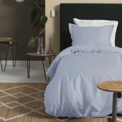 Cinderella Sundays - Dekbedovertrek - Satijn - 140x200/220 Cm - Soft Blue -Cinderella Sales Store 1000063535 0103