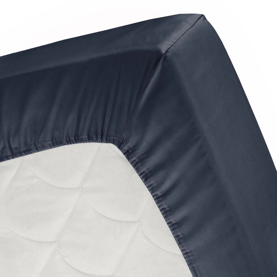 Cinderella Sundays - Hoeslaken (tot 30 Cm) - Satijn - 100x220 Cm - Marine 4 Cinderella Sundays - Hoeslaken (tot 30 Cm) - Satijn - 100x220 Cm - Marine - Afbeelding 2