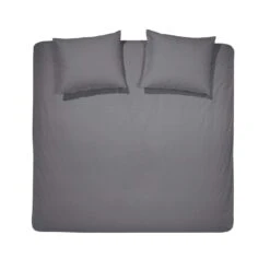 Cinderella Dekbedovertrek Uni Flanel - Antraciet - 200x200/220 Cm